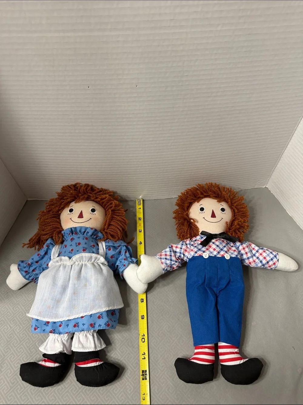Vintage Dakin Raggedy Ann & Andy 85th Birthday Commemorative Plush Dolls Set 12”